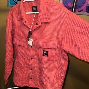 Brain Dead Waffle-Knit Shirt Jacket